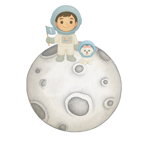 Oliver e Love Astronautas na Lua